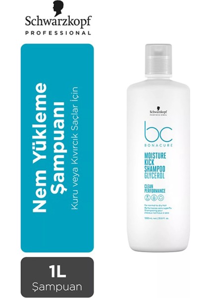 Bc Bonacure Moisture Kick Glycerol Shampoo 1000 Ml