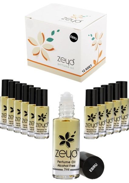 Ebru -7 ml / 12 Adet / Roll-On - Alkolsüz - Cep Parfüm