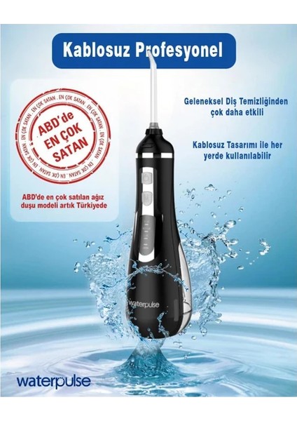 WP-V500-B Water Flosser Taşınabilir Şarjlı Masajlı Ağız Duşu (Yurt Dışından) modelleri