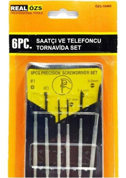 Tornavida Saatçi Takımı 6 Prç Real Özs