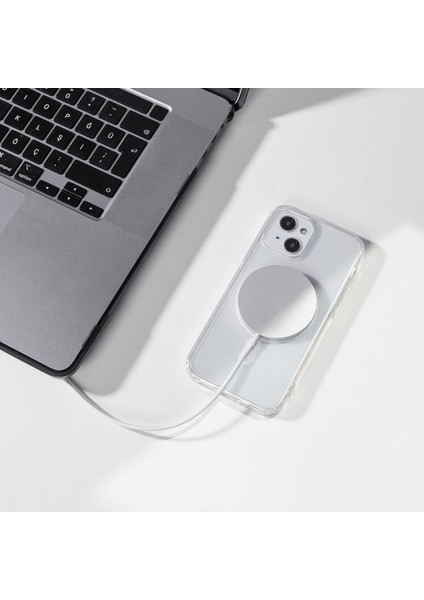 iPhone 13 Kılıf Magsafe Destekli Şeffaf Silikon Kapak indirimleri