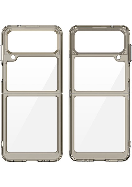 Samsung Galaxy Z Flip 4 Şeffaf Akrilik Şeker Renk Koruma Cep Telefonu Kılıfları(Yurt Dışından) fırsatları
