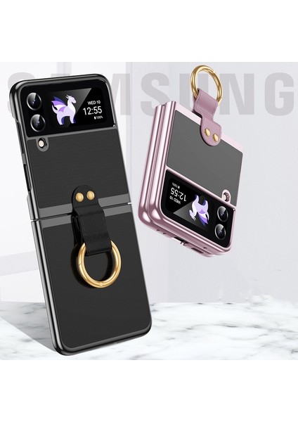 Samsung Galaxy Z Flip 3 Parmak Yüzük Elektrokaplama Şeffaflığı Cep Telefonu Kılıfları(Yurt Dışından) modelleri