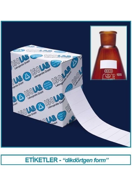 099.07.038 Etiket Dikdörtgen 38 x 19 mm Beyaz Cryo Kullanım 1000 Etiket