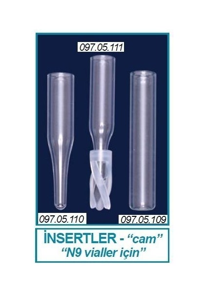 097.05.110 Insert 0.2 ml Dibi Konik Dış Çap: 6.0 Mm. Dış Yükseklik: 31.0 mm 100 Adet