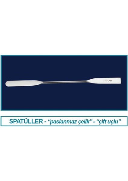 047.07.130 Spatül Paslanmaz Çelik Çift Uçlu Düz 130 mm 1 Adet