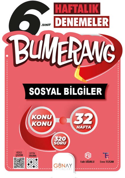 6. Sınıf Bumerang 32 Haftalık Sosyal Bilgiler Denemeleri 1022