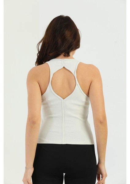 Bej Çapraz Askılı Slim Fit Ribana Kadın Atlet fiyatları