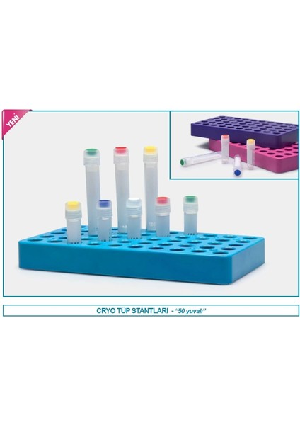 092.01.001P Tüp Standı Cryo Tüp Için Mor 1 Adet
