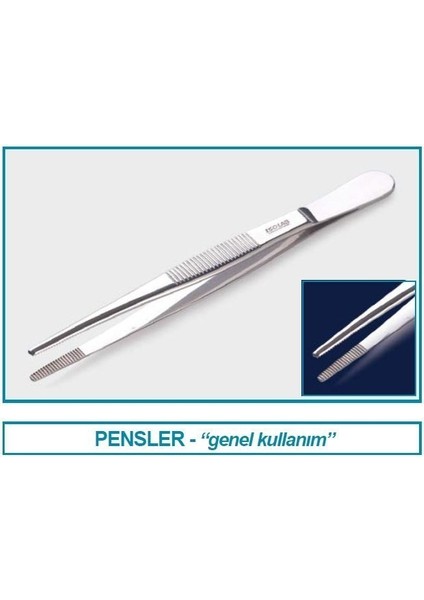 048.01.115 Pens Paslanmaz Çelik Genel Amaçlı Düz Yuvarlak Uçlu 115 mm 1 Adet