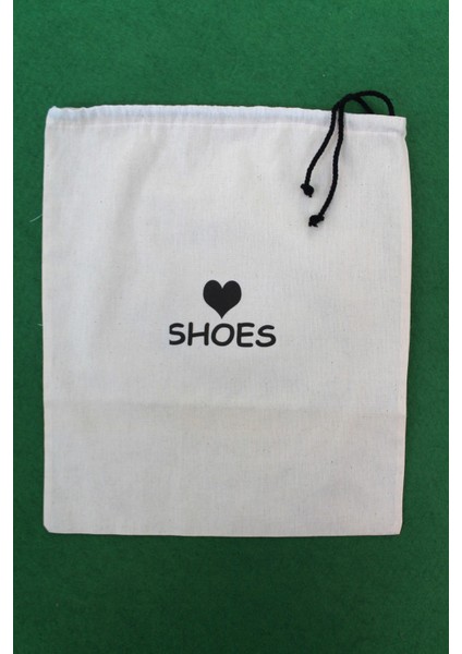 2 Adet Shoes Baskılı Keten Ayakkabı Poşeti - Ayakkabı Düzenleyici