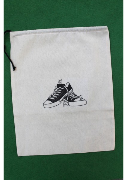 2 Adet Sport Shoes Baskılı Keten Ayakkabı Poşeti - Ayakkabı Düzenleyici indirimleri