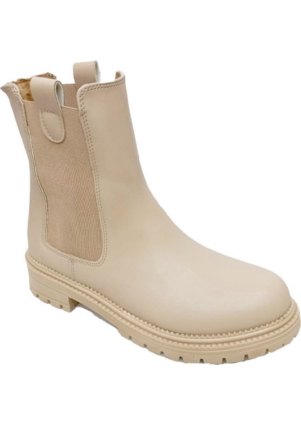 6034 Deri Trend Fashıon Kadın Bot