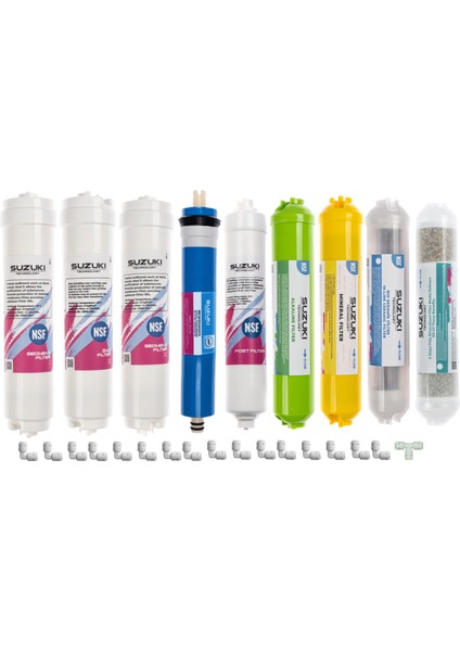 Kapalı Kasa Su Arıtma Cihazı Tam Set -13 Aşamalı Filtre Seti