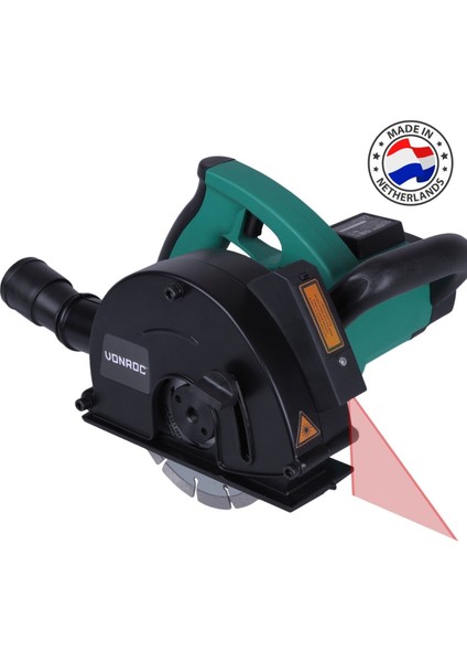 Duvar Frezesi Kanal Frezesi + Lazer 1700W Ø150 mm – Dahil. 2 Elmas Disk ve Vakum Adaptörü