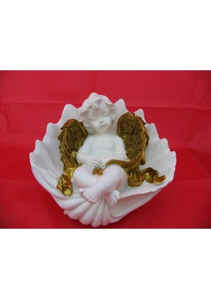 Hediyelik → Karışık → Melek Figürler-Qqc Istiridyede Uyuyan MELEK>>16.5X15X12.5 Cm.