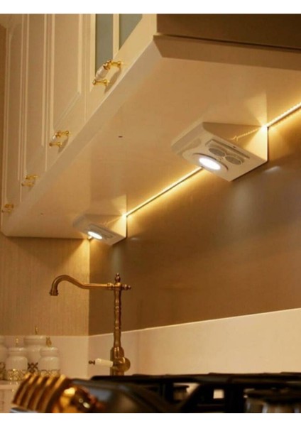 Dolap & Tezgah Altı Prizli Aydınlatma 3 Watt 4000k Günışığı (3 Adet)