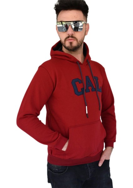 Erkek Bordo Kapüşonlu Sweatshirt Cal BGL-ST02361 fiyatları