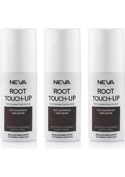 Root Touch Up Kapatıcı Sprey 75 Ml Koyu Kahve 3 Adet