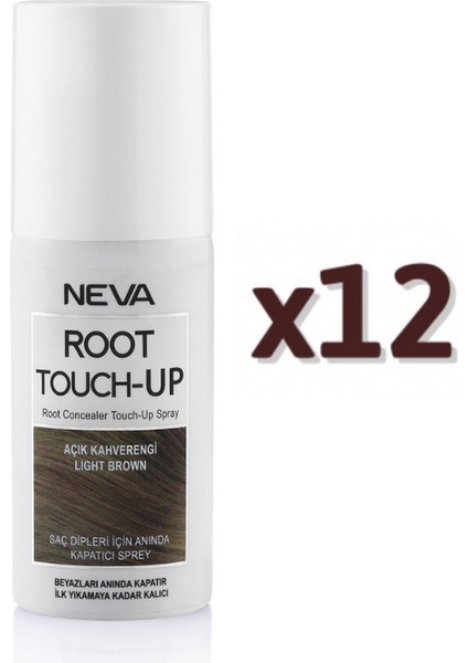 Root Touch Up Kapatıcı Sprey 75 Ml Açık Kahve 12 Adet