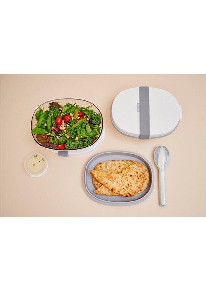 Salad Box Ellipse Salata Kabı- White