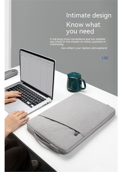 Apple Macbook Huawei Pro 14.1-15.4 Inç Dizüstü Bilgisayar Çantası - Gri (Yurt Dışından) fırsatları
