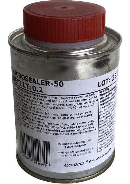 Microsealer 50 Poliüretan Esaslı Astar 0,2 Lt