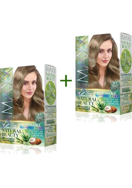 2 Paket Natural Beauty Amonyaksız Saç Boyası 8.1 Küllü Açık Kumral