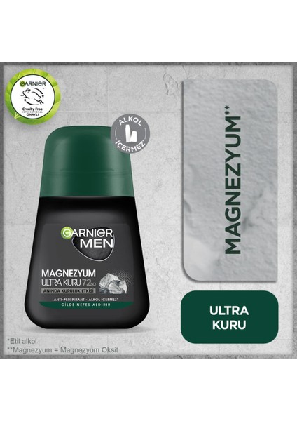 Garnier Men Magnezyum Ultra Kuru Roll On