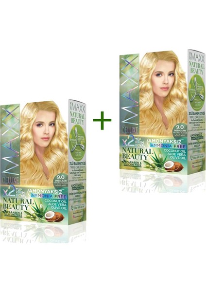 2 Paket Natural Beauty Amonyaksız Saç Boyası 9.0 Doğal Sarı