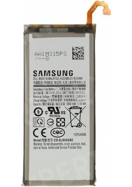 Samsung Galaxy J8 J800 Batarya Pil