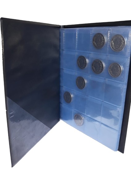 Lion Madeni Para Albümü 12 Sayfa (210MMX265MM) - 372 Cepli - Bordo modelleri