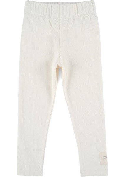 Çocuk Fitilli Tayt Ekru