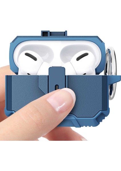 Case 4U Apple Airpods Pro Kılıf Tank Çift Katmanlı Silikon Airbag 27 Yeşil