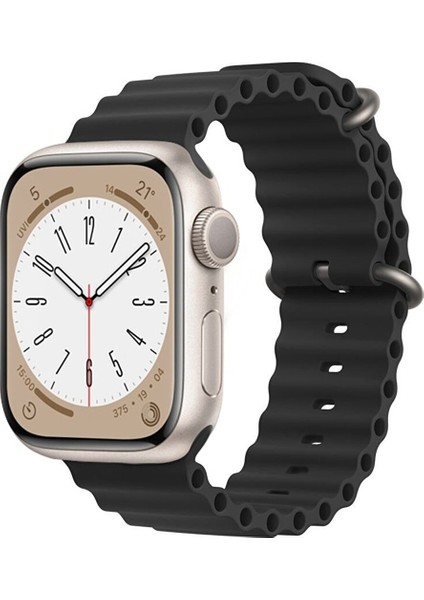 Apple Watch Ultra 49MM Uyumlu Kordon Waterproff Ayarlanır Tokalı Silikon Kayış Bileklik