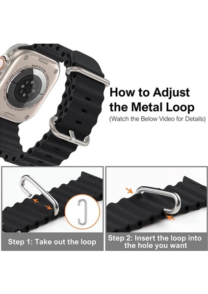 Apple Watch Ultra 49MM Uyumlu Kordon Waterproff Ayarlanır Tokalı Silikon Kayış Bileklik fiyatları
