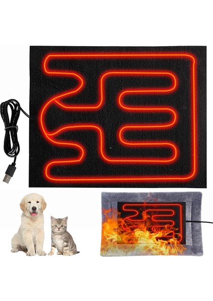 USB Elektrikli Isıtma Pedi Üç Hızlı Sıcaklık Kontrolü Pet Pad Isıtma Pedi (Yurt Dışından)