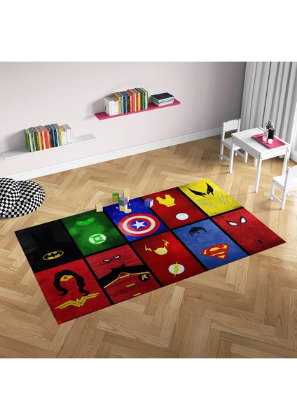 Nesa_Decor Süper Kahramanlar Oyun Halısı & Çocuk Odası Halısı modelleri