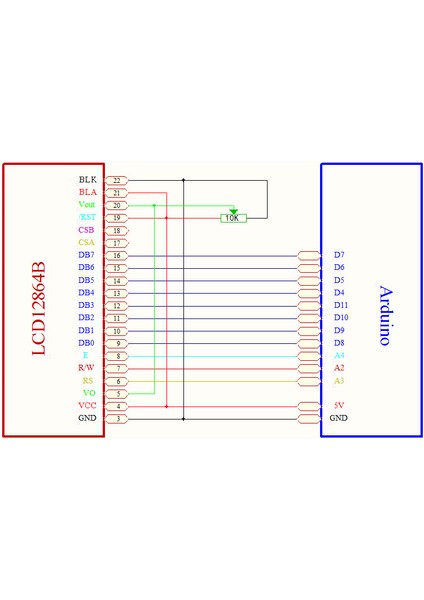 Roba 12864B V2.0 Glcd Yeşil Grafik LCD 5V Spı