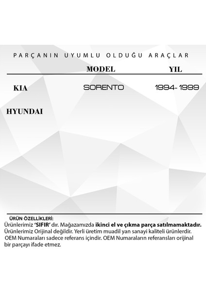 Kia Sorento, Hyundai Için Kontak Anahtar Kilit Silindir Mili fiyatları