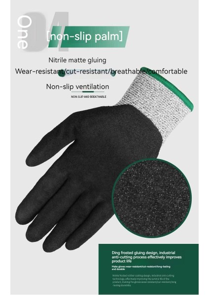 5. Sınıf Kesilmeye Dayanıklı Eldiven, Delinmeye Dayanıklı ve Aşınmaya Dayanıklı Cam Nitril Bahçe Işçiliği (Yurt Dışından) fiyatları
