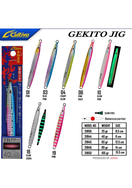 Cultiva 31846 Gekito Jig 85G 14 Cm-19