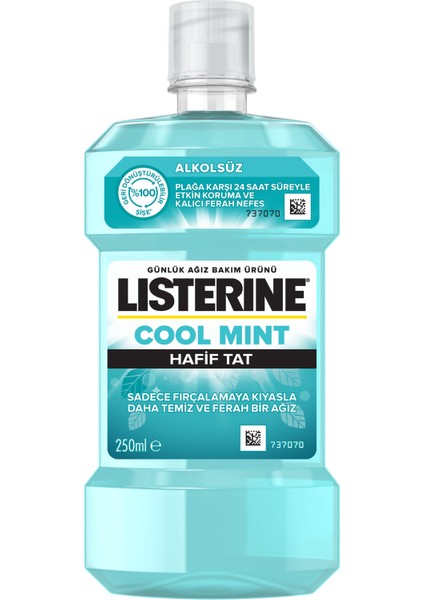 Listerine Cool Mint Hafif Tat Alkolsüz Ağiz Bakim Suyu 0.25 Lt