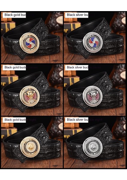 Düz Tokalı ve Timsah Desenli Erkek Deri Kemer (Yurt Dışından) modelleri