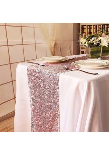 Düğün Doğum Günü Partisi Yemeği Dekorasyon Için Pullu Masa Koşucu Glitter Kapak Ev Dekorasyonu (Yurt Dışından) fırsatları