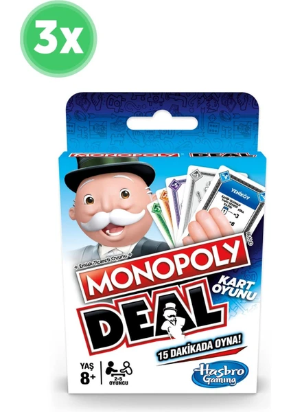 Monopoly Deal x 3 Adet