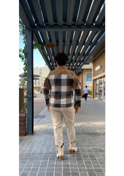 Kadın Camel Püskül Detaylı Gömlek modelleri