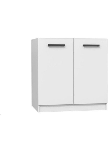 Arya 2 Kapaklı Mutfak Alt Modül -Çok Amaçlı Dolap 60 cm Beyaz