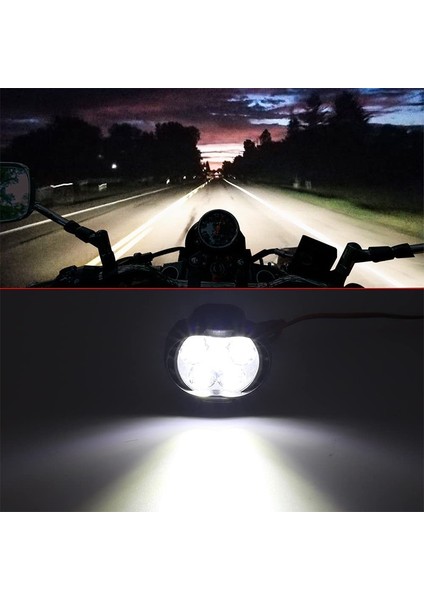 Motosiklet Far Su Geçirmez Yardımcı Far Harici LED Spot Işığı (Yurt Dışından)