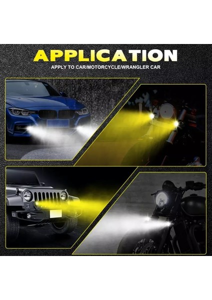 Parlak Motosiklet LED Farlar Bifokal Lens Farlar Araba Spot Işıkları (Yurt Dışından)